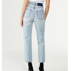 Ksubi Women’s Chlo Wasted Karma Jeans Size 27 Light Wash Straight Leg Designer